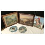 Landscape Prints, Handpainted Saw Blade & more