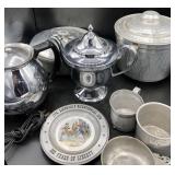 Hammered Aluminum Ice Bucket & Serving Dish & More Hammered Aluminum Ice Bucket & Serving Dish & More