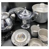 Hammered Aluminum Ice Bucket & Serving Dish & More