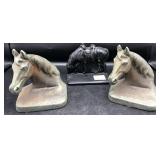 Vintage Gold Tone Horse Head Bookends/Doorstops… Vintage Gold Tone Horse Head Bookends/Doorstops…