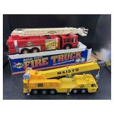 Sunoco Aerial Tower Fire Truck & Maisto Constructi Sunoco Aerial Tower Fire Truck & Maisto Constructi