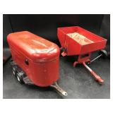 ERTL Trandum Axel Horse Trailer and Grain Wagon ERTL Trandum Axel Horse Trailer and Grain Wagon