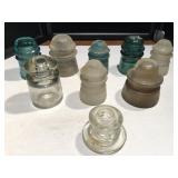 Antique Insulators - Blue and Clear Antique Insulators - Blue and Clear