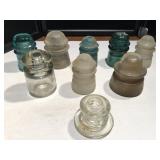 Antique Insulators - Blue and Clear