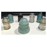 Antique Insulators - Blue and Clear