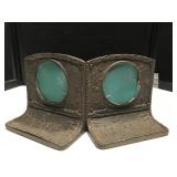 Antique Cast Iron Bookends w/Frames