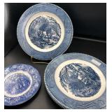 Currier & Ives Plates & Blue Transferware Currier & Ives Plates & Blue Transferware