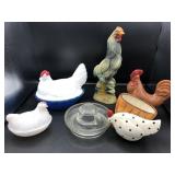 Collection of Roosters and Chickens