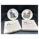 2 Small Norman Rockwell Collector Plates