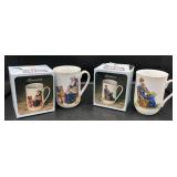 2 Norman Rockwell Collector Cups