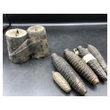Vintage Cuckoo Clock Weights & 2 Clock Weights Vintage Cuckoo Clock Weights & 2 Clock Weights