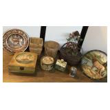 Wooden Keepstake Box, Coppercraft Guilded Plate Wooden Keepstake Box, Coppercraft Guilded Plate