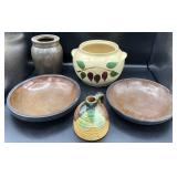 Redware Pie Plates, Watt Bean Pot & More