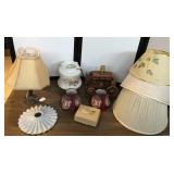 Cast Brass Lamp & Shade, Milk Glass and more Cast Brass Lamp & Shade, Milk Glass and more
