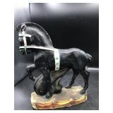 Vintage Black Stallion Chalkware