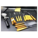 Yellow Handle Bakelite Flatware and more