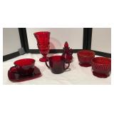 Ruby red glassware