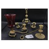 Vintage Brass Candlestick Holders and more