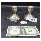 Sterling weighted Candlestick Holders