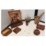Collection of Vintage Wood Boxes and more Collection of Vintage Wood Boxes and more