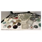 Collection of Vintage Metal, Glass, Aluminum Lids