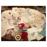 Vintage Embellished Towels, Pot Holders & More