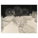 Collection of glassware plates, glasses & more Collection of glassware plates, glasses & more