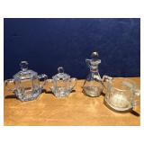 Heisy Covered Sugar Bowl & Jelly Jar & more