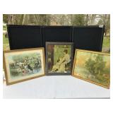 Vintage Lithographs and Print Framed