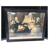Early Lithograph of Washington Family Early Lithograph of Washington Family