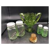 Vintage Green Depression Glass