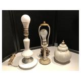 Milk Glass & Aladdin Lamp & Ceiling Fixture Milk Glass & Aladdin Lamp & Ceiling Fixture