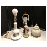 Milk Glass & Aladdin Lamp & Ceiling Fixture