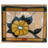 Stained Glass Panel With Flower