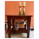 Wood Table With Marble Top