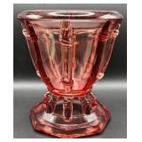 Vtg. Pink Art Deco or Depression-Era Glass Vase