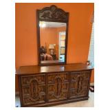 Wood Dresser With Mirror