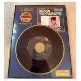Gold Record Display for Blue Christmas