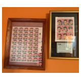 Framed Elvis Presley Stamp Collection