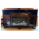 Wooden Electric Fireplace Console