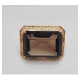 14K Yellow Gold Pendant Brooch