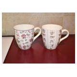 Pair of Orly Maison Floral Ceramic Mugs