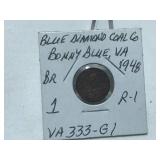 1948 Blue Diamond Coal Token