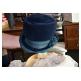 Jami Velva Velour Blue & Turquoise Hat