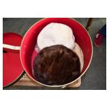 Pair of Vtg Fur Hats in Knox NY Hat Box