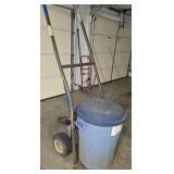 Metal Hand Truck with Trash Can
