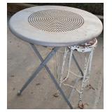 Metal Table and Side Table Set