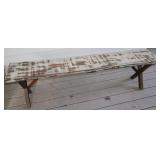 Distressed Wooden Bench