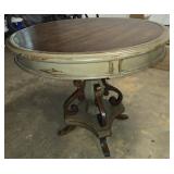 Round Wooden Pedestal Table