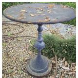 Rustic Metal Pedestal Table